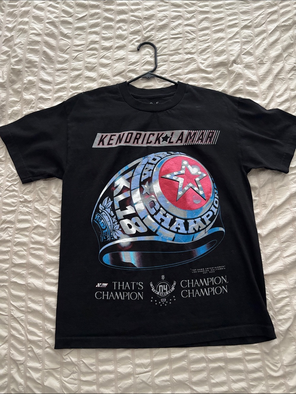 Kendrick Lamar 2018 Champion Tour Black Tee Shirt